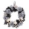 White Roses Wreath with Skulls Halloween Decoration 17 1/2" x 17 1/2"